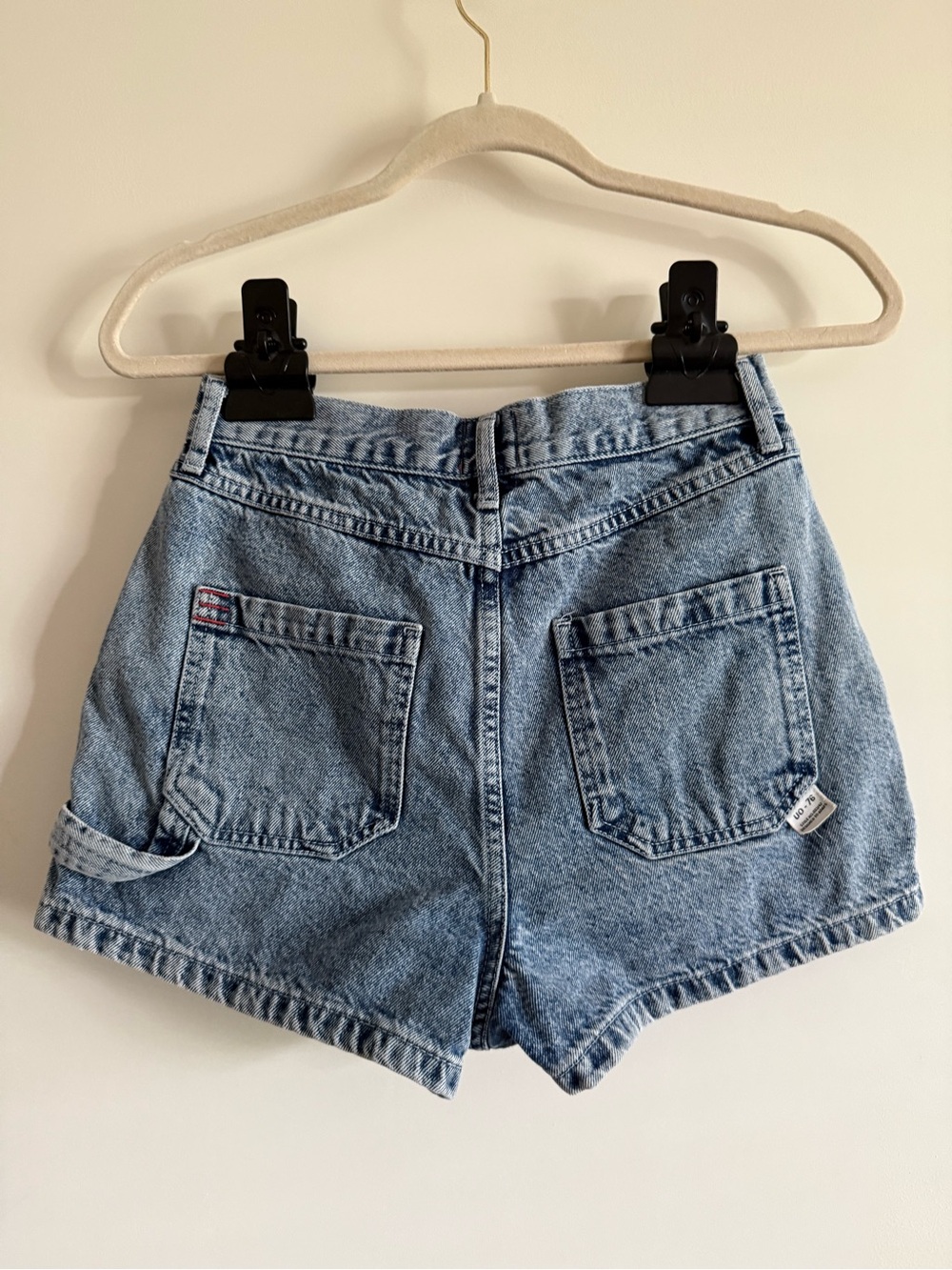 BDG Denim High Waisted Button-Fly Carpenter Skate Shorts - Picture 7 of 11